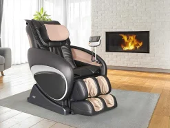 Vente-unique Fauteuil Kunstleer-Massagestoel Moon - Met Moon-Systeem - Zwart