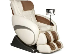 Vente-unique Fauteuil Kunstleer-Massagestoel Moon - Met Moon-Systeem - Beige