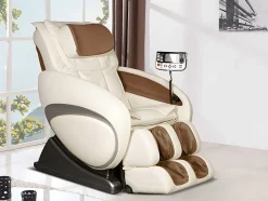 Vente-unique Fauteuil Kunstleer-Massagestoel Moon - Met Moon-Systeem - Beige