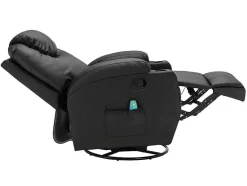 Vente-unique Fauteuil Kunstleer-Massagestoel Van Kunstleer Silvano - Zwart