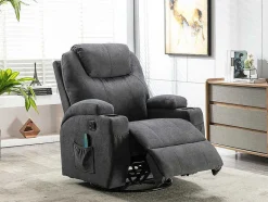 Vente-unique Massagefauteuil-Massagestoel Van Stof Silvano - Grijs
