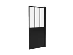 Shower & Design Badscherm-Mat Zwart Badscherm - 80 X 140 Cm - Urbanik