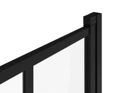 Shower & Design Badscherm-Mat Zwart Badscherm - 80 X 140 Cm - Urbanik
