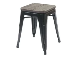 Vente-unique Kruk-Mcw-A73 Kruk Incl. Houten Zitting, Zwart