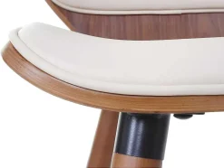 Vente-unique Stoel-Mcw-B16 Eetkamerstoel (Set Van 2), Kunstleer Creme
