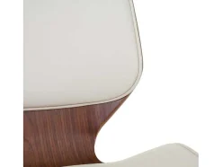 Vente-unique Stoel-Mcw-B16 Eetkamerstoel (Set Van 2), Kunstleer Creme