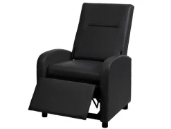 Vente-unique Fauteuil Kunstleer-Mcw-H18 Fauteuil, Zwart