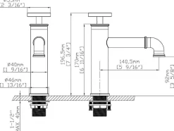Shower & Design Kraan-Mechanische Mengkraan - H19,6 Cm - Matzwart - Kapuas