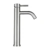 Shower & Design Kraan-Mechanische Mengkraan Met Ronde Vorm Van Roestvrij Staal - Geborsteld Nikkel - H29,6 Cm - Salavan
