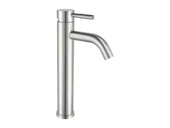 Shower & Design Kraan-Mechanische Mengkraan Met Ronde Vorm Van Roestvrij Staal - Geborsteld Nikkel - H29,6 Cm - Salavan