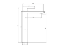Shower & Design Kraan-Mechanische Mengkraan Met Vierkante Vorm Van Roestvrij Staal - Geborsteld Nikkel - H31 Cm - Canilas