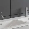 Shower & Design Kraan-Mechanische Mengkraan Met Ronde Vorm Van Roestvrij Staal - Geborsteld Nikkel - H17 Cm - Salavan