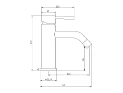 Shower & Design Kraan-Mechanische Mengkraan Met Ronde Vorm Van Roestvrij Staal - Geborsteld Nikkel - H17 Cm - Salavan