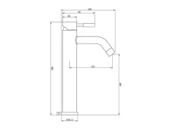 Shower & Design Kraan-Mechanische Mengkraan Met Ronde Vorm Van Geborsteld Roestvrij Staal - Mat Zwart - H29.6 Cm - Salavan