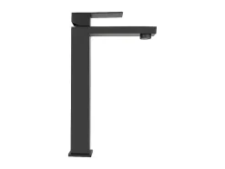 Shower & Design Kraan-Mechanische Mengkraan Met Vierkante Vorm Van Geborsteld Roestvrij Staal - Mat Zwart, H31 Cm - Canilas