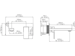 Shower & Design Kraan-Mechanische Mengkraan Voor Inbouw Vierkant - Kleur: Geborsteld Nikkel - Vistula