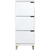 Vente-unique Schoenenkast-Mena - Schoenenkast - Wit Hout.