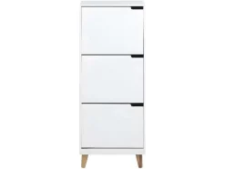 Vente-unique Schoenenkast-Mena - Schoenenkast - Wit Hout.