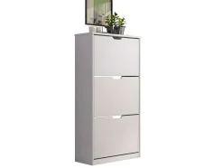 Vente-unique Schoenenkast-Mestre Schoenenkast 3 Klep Wit.