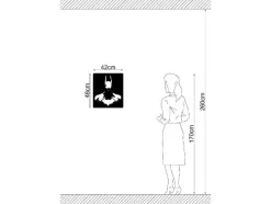 EPIKASA Decoratieve Wandplaat-Metalen Decoratie Batman 2, Zwart, 42X1,5X48 Cm,
