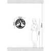 EPIKASA Decoratieve Wandplaat-Metalen Decoratie Boom 32, Zwart, 60X1,5X60 Cm,