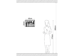 EPIKASA Decoratieve Wandplaat-Metalen Decoratie Gitaar 19, Zwart, 46X1,5X32 Cm,