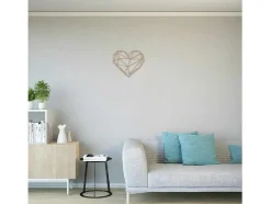 EPIKASA Decoratieve Wandplaat-Metalen Decoratie Hart 10, Koper, 47X1,5X40 Cm,