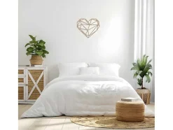 EPIKASA Decoratieve Wandplaat-Metalen Decoratie Hart 10, Koper, 47X1,5X40 Cm,