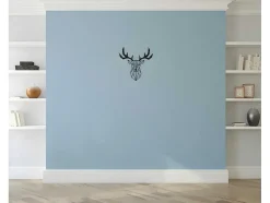 EPIKASA Decoratieve Wandplaat-Metalen Decoratie Herten 3, Zwart, 51X1,5X51 Cm,