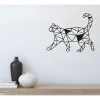 EPIKASA Decoratieve Wandplaat-Metalen Decoratie Katten 2, Zwart, 46X1,5X37 Cm,