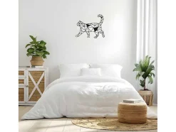 EPIKASA Decoratieve Wandplaat-Metalen Decoratie Katten 2, Zwart, 46X1,5X37 Cm,