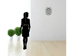 EPIKASA Decoratieve Wandplaat-Metalen Decoratie Leeuw 4, Zwart, 40X1,5X50 Cm,