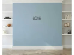 EPIKASA Decoratieve Wandplaat-Metalen Decoratie Love 8, Zwart, 50X1,5X20 Cm,