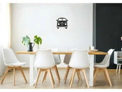 EPIKASA Decoratieve Wandplaat-Metalen Decoratie Minivan, Zwart, 32X1,5X36 Cm,