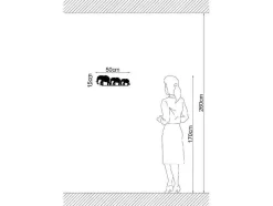 EPIKASA Decoratieve Wandplaat-Metalen Decoratie Olifant 4, Zwart, 50X1,5X15 Cm,