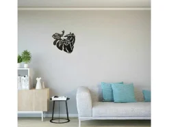EPIKASA Decoratieve Wandplaat-Metalen Decoratie Paard 2, Zwart, 50X1,5X50 Cm,