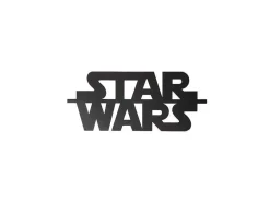 EPIKASA Decoratieve Wandplaat-Metalen Decoratie Star Wars, Zwart, 50X1,5X21 Cm,