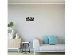 EPIKASA Decoratieve Wandplaat-Metalen Decoratie Star Wars, Zwart, 50X1,5X21 Cm,
