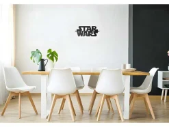 EPIKASA Decoratieve Wandplaat-Metalen Decoratie Star Wars, Zwart, 50X1,5X21 Cm,