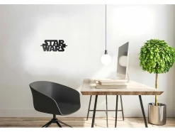EPIKASA Decoratieve Wandplaat-Metalen Decoratie Star Wars, Zwart, 50X1,5X21 Cm,