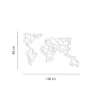 EPIKASA Decoratieve Wandplaat-Metalen Decoratie Wereldkaart 19, Wit, 100X1,5X58 Cm,