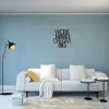 EPIKASA Decoratieve Wandplaat-Metalen Decoratie Work Hard Dream Big 1, Zwart, 65X1,5X70 Cm,
