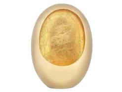 OZAIA Kandelaar En Kaars-Metalen Kandelaar - B. 31,5 X H. 43 Cm - Messing En Bladgoud Afwerking - Goud - Belinni