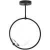 OZAIA Plafondlamp-Metalen Plafondlamp Met Glazen Bol Dulonay - H39 Cm - Zwart En Wit