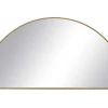 OZAIA Aanbiedingen: Woonaccessoires-Metalen Spiegel Met Halve Cirkel Design - B.50 X H.100 Cm - Goudkleurig - Gavra