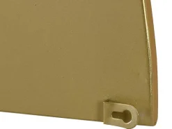 OZAIA Aanbiedingen: Woonaccessoires-Metalen Spiegel Met Halve Cirkel Design - B.50 X H.100 Cm - Goudkleurig - Gavra
