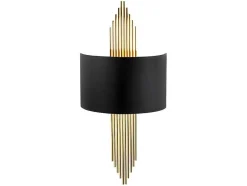 OZAIA Wandlamp-Metalen Wandlamp Sangarius - B22 X H75 Cm - Zwart En Goud