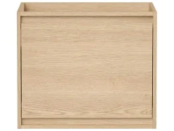 Vente-unique Wastafelmeubel-Meubel Onder Wastafel Met Engelse Lade - Eikenfineer - 60 Cm - Mesliva
