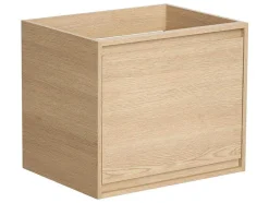 Vente-unique Wastafelmeubel-Meubel Onder Wastafel Met Engelse Lade - Eikenfineer - 60 Cm - Mesliva