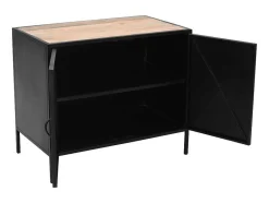 Vente-unique Wastafelmeubel-Meubel Voor Onder Wastafel Van Metaal - 2 Deuren - 95 Cm - Orionis